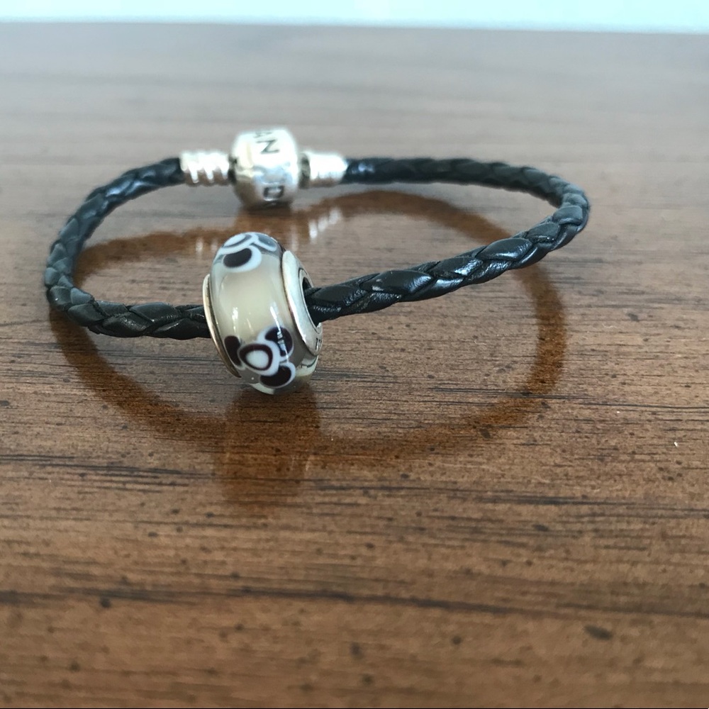Flower glass charm.